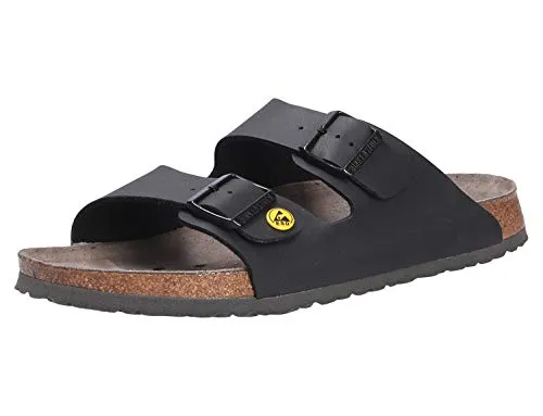 Birkenstock ESD-Sandale Arizona - Wanderschuhe mit ESD-Schutz, ideal für sensible Bereiche. Anatomisch geformtes Kork-Latex-Fußbett sorgt für höchsten Komfort und Sicherheit bei der Arbeit.
