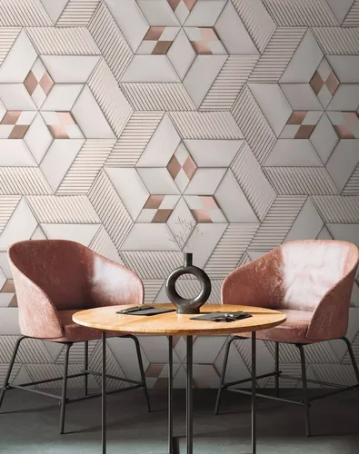 Livingwalls Travel Styles Vliestapete - Abstrakte Tapete in Weiß und Creme - Hausdämmung: Hochwertige Vliestapete in 1,59 m x 2,80 m, die Räume optisch vergrößert und sich leicht anbringen lässt.