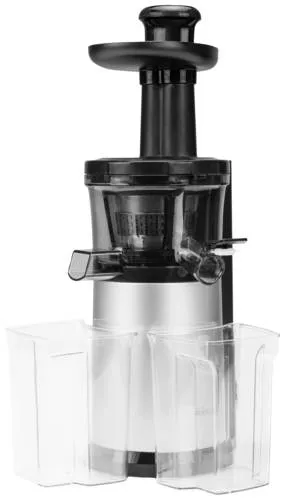 Tristar Slow-Entsafter SC-2303 - 150W Schwarz, Silber - Entsafter mit Extra-Slow-Speed-Technologie für höchste Saftausbeute und Erhalt von Nährstoffen. Ideal für gesunde Smoothies und frische Säfte, kompakt und praktisch in jeder Küche.