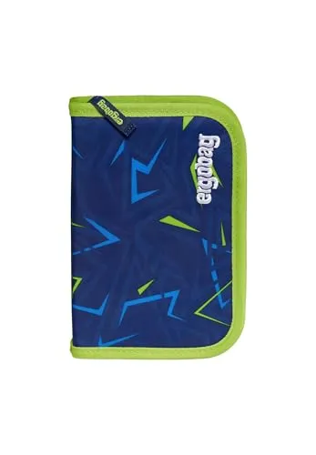 ergobag Federmäppchen Set 22-teilig - Dunkelblau, perfekt organisiert mit Lyra Buntstiften und Stundenplan-Fach, aus nachhaltigen Materialien gefertigt