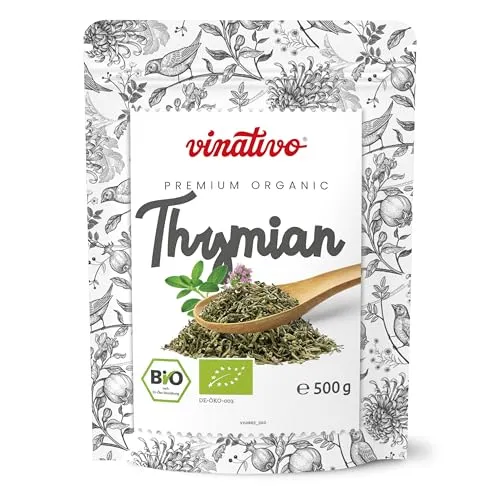 vinativo Thymian BIO – 200g – gerebelt – Bio-Qualität – naturbelassen – für Gewürzmischungen und Thymian-Tee geeignet