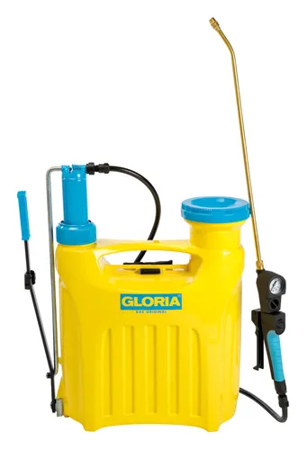 GLORIA Kolbenrückensprühgerät Hobby 1200 | 12 L Gartenspritze - Gartenspritze mit gepolsterten Schultergurten für bequemes Tragen, ideal für große Flächen und professionellen Einsatz in Forst- und Landwirtschaft.