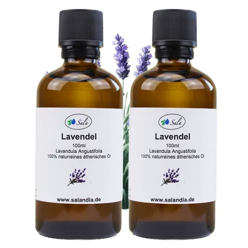 Sala Lavendelöl ätherisches Öl 38/40 naturrein 2 x 100 ml (200ml) Glasflasche