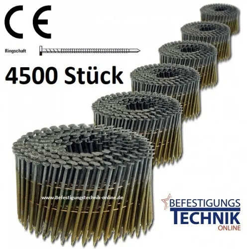 2,8x75mm Ring verzinkt Coilnägel für Coilnagler von Prebena
