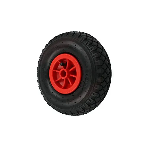 Luft Rad 260x85 mm für Sackkarren und Bollerwagen - Luftbereifung mit 3.00-4 PR2 Größe, 20 mm Bohrung und 75 mm Nabe, ideal für hohe Tragfähigkeit von 136 kg – perfekt für Transport und schwere Lasten.