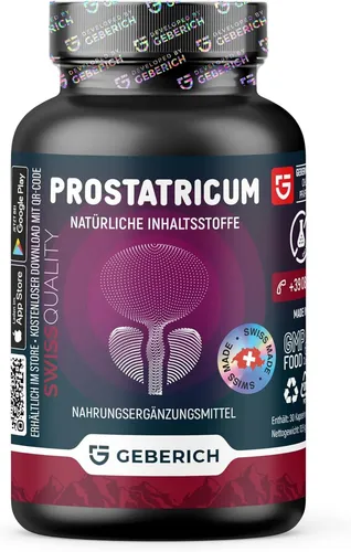 PROSTATRICUM 30 Kapseln - Original pflanzliches Ergänzungsmittel für Männer, unterstützt die Prostatafunktion mit hochwertigen Kräuterextrakten