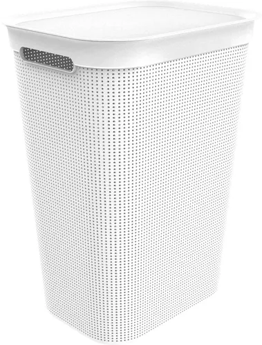 Rotho Wäschesammler Brisen, 50 l mistletoe weiss in rot von Rotho