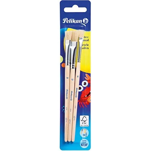 Pelikan Borstenpinsel-Set 613 F 3-teilig sortiert 1 x Größe 8/10/12