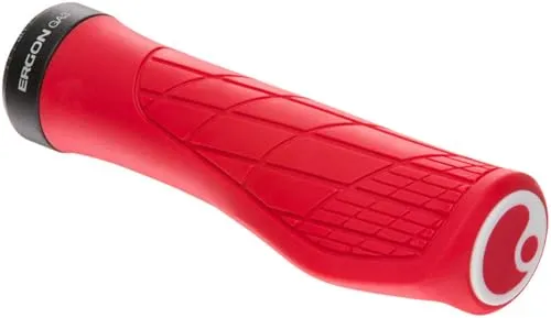 ERGON Fahrradgriffe GA3 (risky red) small - Unisex Fahrradgriffe für optimalen Grip und Komfort, ideal für lange Fahrten und sportliche Einsätze, erhältlich in auffälligem Rot.