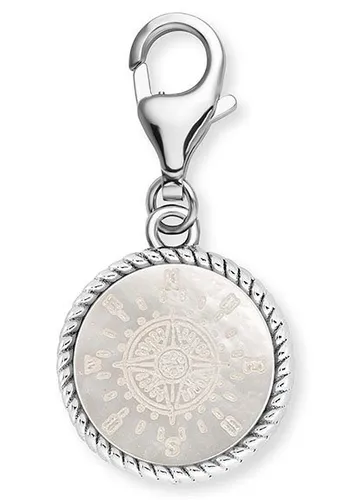 Engelsrufer Damen Charm Anhänger Windrose - Clasp Charms für Damen, mit edlem Kompass aus Perlmutt und nickelfreiem Design, perfekt für Allergiker und ein persönliches Schmuckstück für jeden Anlass.
