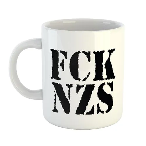 Hellweg Druckerei Huuraa Kaffeetasse FCK NZS Geschenk Idee Keramik 330ml Kaffee-Becher mit Spruch