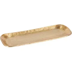 Vintage Tablett Kerzentablett Deko Hedye Gold 30cm