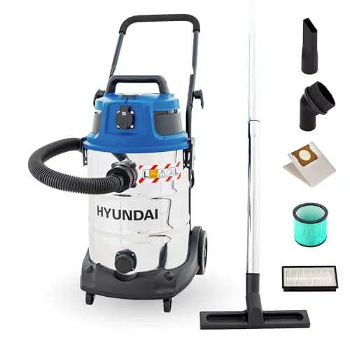 Hyundai VCWD1630E Nass- / Trockensauger - Vielseitiger Nass- & Trockensauger mit 1600 W, 30l Edelstahl-Tank und Master-Slave-Funktion. Ideal für die direkte Staubabsaugung von Elektrowerkzeugen.