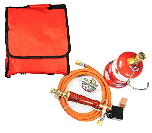 myMAW Profi Weichlötgarnitur Weichlötset komplett Tasche mit Lötkolben Kleinstflasche Lötgarnitur Lötset Gas Brenner