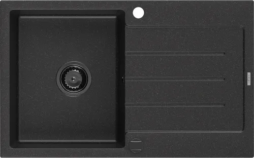 Mexen Bruno Granitspüle 795x495mm, Schwarz/Silber, 1 Becken