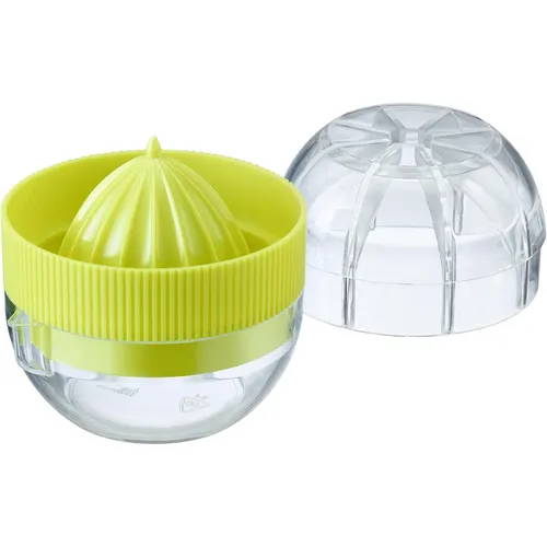 WESTMARK Fresh & Fruity Zitronen- und Limettenpresse 30932280 - Entsafter mit spritzfreiem Deckel und scharf ausgeformten Lamellen für optimalen Fruchtfleischabrieb, inklusive Sieb und Auffangbehälter mit Ausgießer.