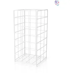 Blanc HYGIENIC Papierkorb FIX – Faltbarer Drahtgitter-Abfallbehälter 50L - Haushaltszubehör: Idealer Papierkorb für Büro und Küche, faltbar, 50L Volumen, modern und platzsparend – für optimale Hygiene in Waschräumen.