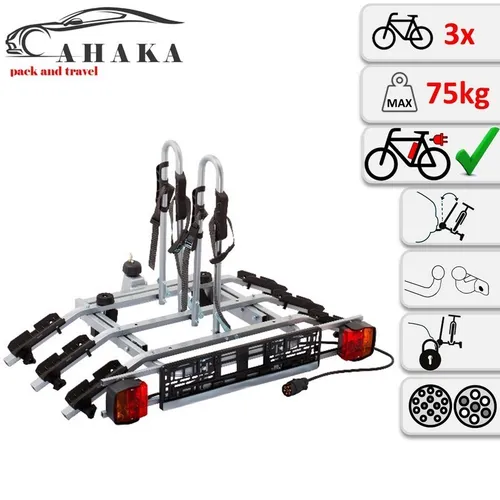 Fahrradträger Anhängerkupplung für 3 Fahrräder Heckträger AHK Fahrradheckträger