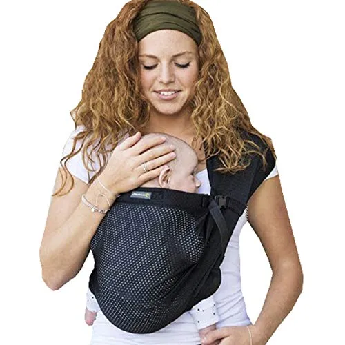 Minimonkey Mini Sling Tragetuch schwarz für Neugeborene