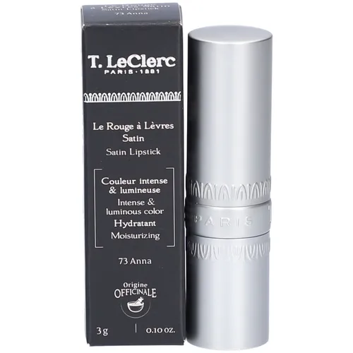 T-LeClerc LippenSatin Lipstick 73 ANNA - Pflege und Farbe vereint - Lippenstifte: Der Satin Lipstick von T. LeClerc bietet intensive Farben und langanhaltenden Halt, angereichert mit Hyaluronsäure für optimale Feuchtigkeitsversorgung und ein seidiges Finish.