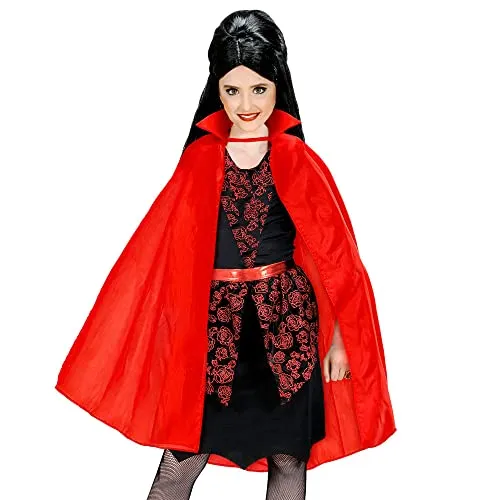 W WIDMANN MILANO Party Fashion - Umhang Kinder, circa 100 cm, Teufel, Zauberer, Zorro, Karneval, Halloween
