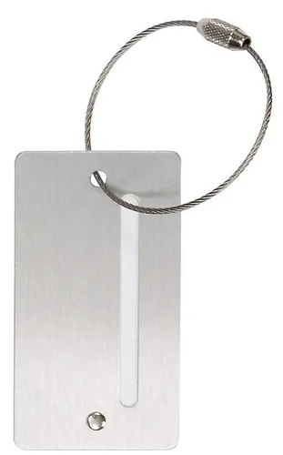 JSA Gepäckanhänger aus Aluminium mit Sichtfeld