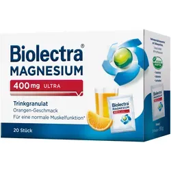 Biolectra Magnesium 400 mg Ultra Trinkgranulat Orange 20 St
