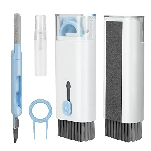 Tunejoy Tastatur Reinigung Set Elektronik Reinigungsset mit Bürste und Tastenkappe Abzieher und Spray und Reinigungsstift für Handy Kopfhörer Laptop 7-in-1