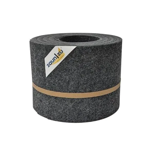 Sichtschutzstreifen Design Vlies Anthrazit für Doppelstabmatten - Sichtschutz mit modernem Design: Blickdichte und witterungsfeste Streifen aus recyceltem PET, ideal für Doppelstabmattenzäune. Einfach zu montieren, um deinen Garten stilvoll zu gestalten.