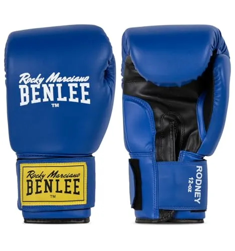 BENLEE Boxhandschuhe Rodney 12 oz - Blue/Black - Hochwertige Kunstleder-Boxhandschuhe für optimales Training, ausgestattet mit breitem Klettverschluss für sicheren Halt und in verschiedenen Größen erhältlich.