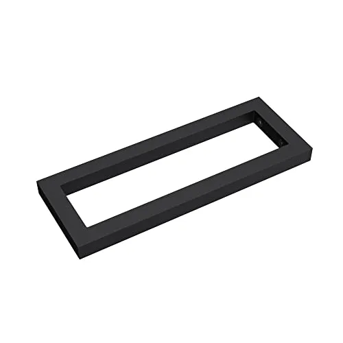 doporro Waschtischhalterung Waschtischkonsole Wandkonsole 40x2.5x15 cm rostfreie Edelstahl schwarz Wandhalter rechteckig Träger Regalträger Regalhalter (1 Stück WH01