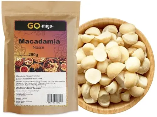 0,25kg Natürliche Macadamia Nüsse Premium Qualität 250g