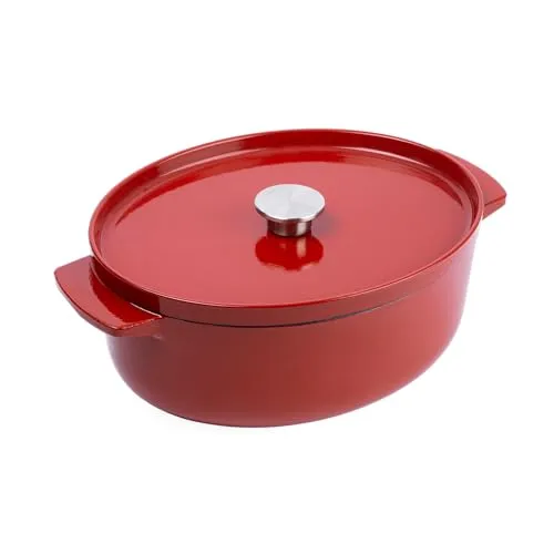 KitchenAid Gusseisen Kasserolle 30cm - Hochwertig & Vielseitig - Robuste Kasserolle aus Gusseisen mit PFAS-freier Emaille, ideal zum Anbraten und langsamen Garen. Ergonomische Griffe und ofenfest bis 260°C für einfache Handhabung und langen Genuss.