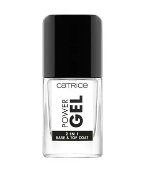 CATRICE Power Gel 2in1 Nagelunter- und Nagelüberlack 10.5 ml - Top Coat, der als Base Coat Rillen ausgleicht und die Nägel schützt sowie als Top Coat für langanhaltenden Glanz und Plumping-Effekt sorgt.