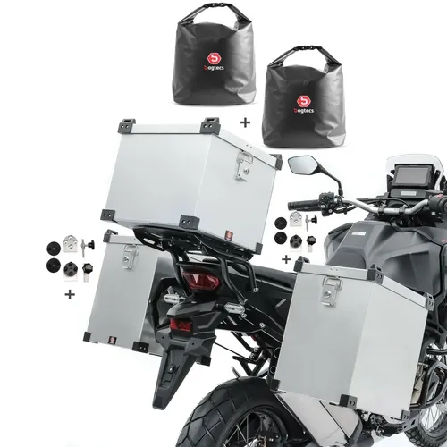 Alukoffer M10 2x35l für Ducati Scrambler Café Racer + Topcase 45l + Innentaschen