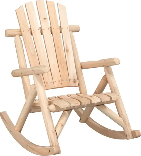 vidaXL Garten Schaukelstuhl aus massivem Fichtenholz von vidaXL