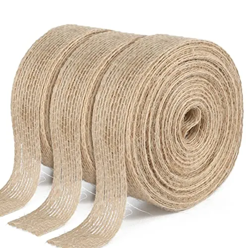 G2PLUS 30M Juteband Burlap Band Vintage 2CM Sackleinen Band Dekoband Deko Juteband für DIY Handwerk Weihnachten Deko Hochzeit Party