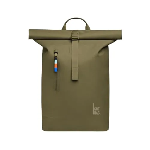 Got Bag Rolltop Lite 26 2.0 - Olivfarbener Daypack - Robuster Rolltop Rucksack mit 26 l Volumen, ideal für Alltag und Reisen. Aus TPU- und PU-beschichtetem Material, ausgestattet mit Laptopfach für optimalen Schutz.