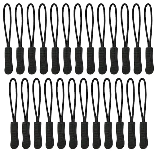 Lmyzcbzl Reißverschluss Anhänger, 25 Stück Zip Extension Tag, Rutschfeste Reißverschlussetiketten, Geeignet für Kleidung, Rucksäcke, Gepäck, Handtaschen und Jacken