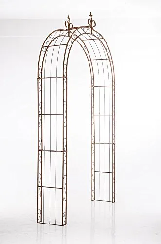 CLP Rosenbogen Sun I - Romantische Rankhilfe aus Eisen - Rosenbögen für Garten & Vorgarten, handgefertigt aus stabilem Eisen, ideal für Rankpflanzen wie Rosen und Efeu, in sechs Farben erhältlich, verleiht Ihrem Außenbereich einen Hauch von Eleganz.
