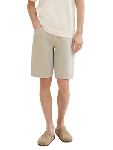 TOM TAILOR Denim Jeansshorts in light dove grey - Modische Shorts aus 100% Baumwolle mit lässigem Schnitt, ideal für warme Tage und entspannte Freizeitlooks.
