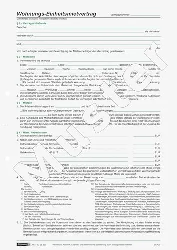 BRUNNEN Mietvertrag Einheitsmietvertrag - Hochwertiger Einheitsmietvertrag für klare Regelungen, robust und langlebig für den professionellen Einsatz.