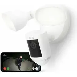 Ring Spotlight Cam Pro - HD 1080p Überwachungskamera - Firewall, Netzwerkkamera mit integrierter Flutlichtfunktion und bewegungsgesteuerten Benachrichtigungen für maximale Sicherheit.