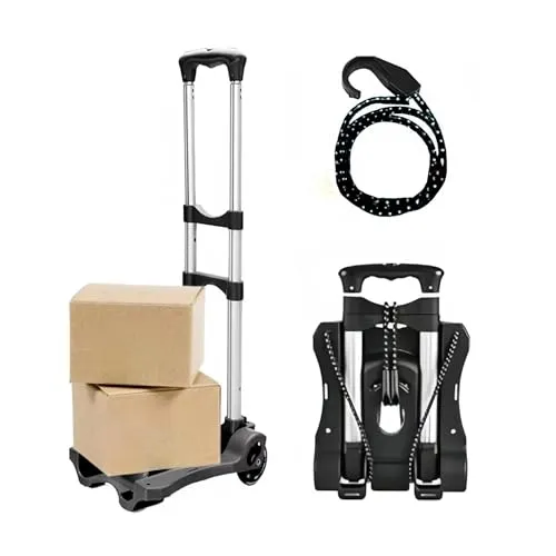 MAXBROTHERS Sackkarre Klappbar,40kg / 88lbs Leichtgewichtiger Transportkarre Klappbar,Kompakter Aluminiumlegierungs Sackkarren, für Reise, Umzug und Bürogebrauch