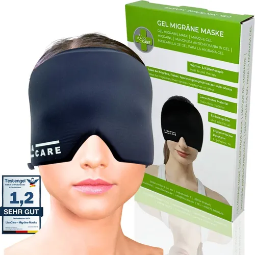 LisaCare Kühlmaske für Kopfschmerzen - Ergonomische Migräne Maske mit Premium-Gel - Die LisaCare Kühlmaske für Kopfschmerzen bietet eine sanfte, kühlende Umarmung für optimalen Komfort. Ideal zur Unterstützung bei Spannungskopfschmerzen und Entspannung – perfekt für jeden Tag!