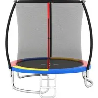 Costway Trampolin Outdoor Ø244 cm mit Metallrahmen für Kinder