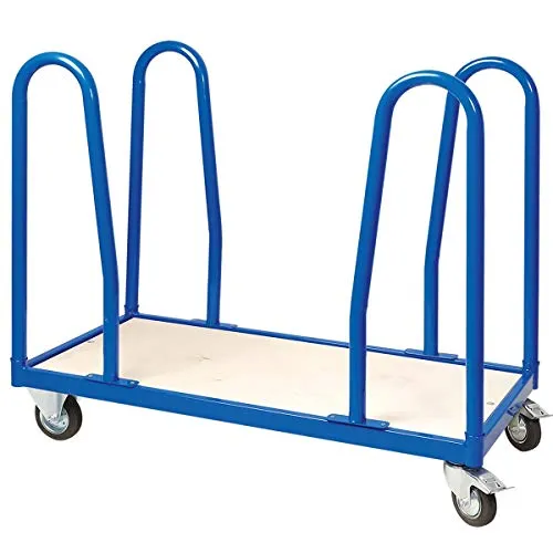 BRB Rungenwagen mit 4 Bügeln – Robuster Rollwagen für vielseitigen Einsatz - Rollwagen mit 4 Bügeln, Tragkraft 250 kg und stabiler 15 mm Schichtholzladefläche. Ideal für Transport und Lagerung, leicht fahrbar mit 4 Rollen und praktischer Feststellbremse.