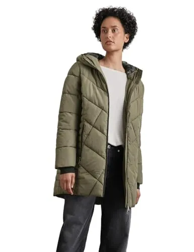 Street One Damen Steppjacke - Funktionsjacke mit Kapuze und Tunnelzug, perfekt für kalte Tage dank ihrer warmen Fütterung und praktischen Reißverschlusstaschen.