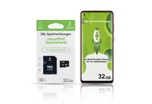 Tec-Expert microSD Karte S&L für Samsung Galaxy A21S Speicherkarte (32 GB, Class 10, microSDHC)