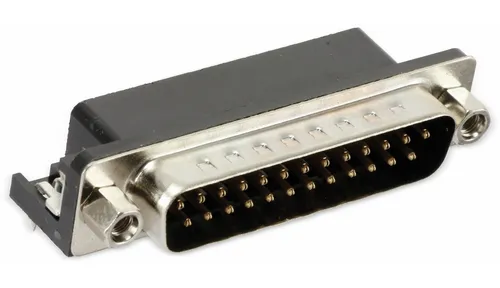 Sub-D Stiftleiste, 25-polig, 90°, Printmontage